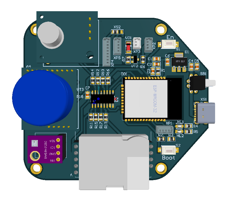 AIRO A1 circuit board — top view