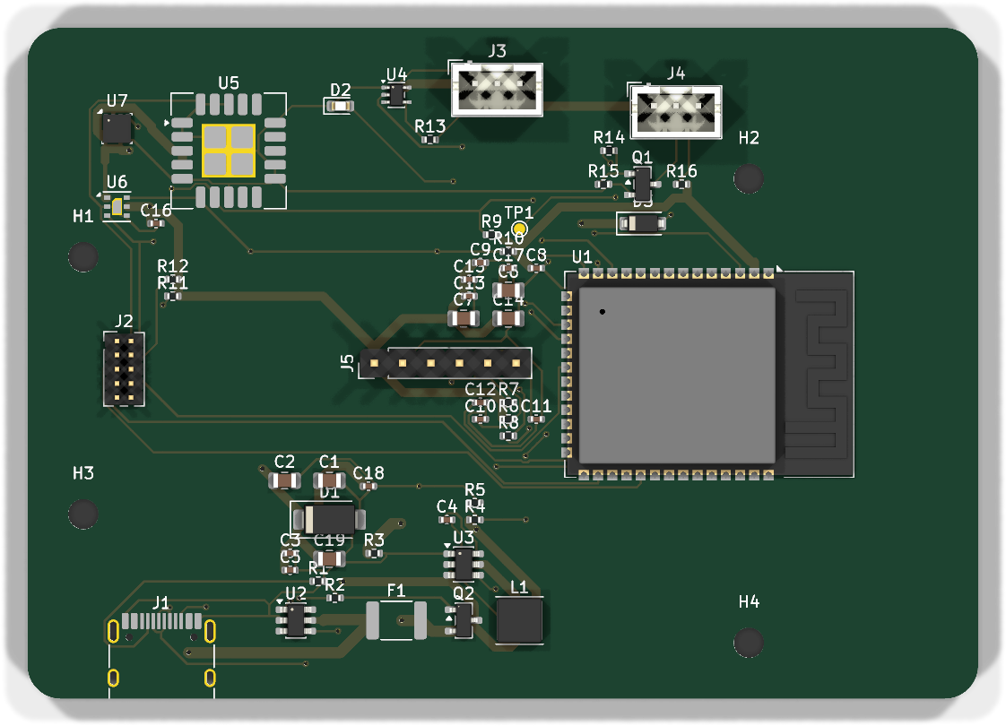 AIRO A2 circuit board, top view